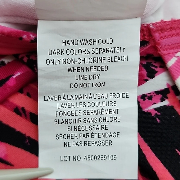 Speedo Women's One Piece Hot Pink Tropical Print Swimsuit Size 8 - Picture 8 of 14